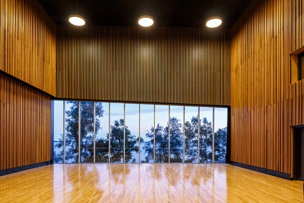 Isabel Bader Rehearsal Hall. Image: N45 Architecture Inc. HTML5 Projection mapping
