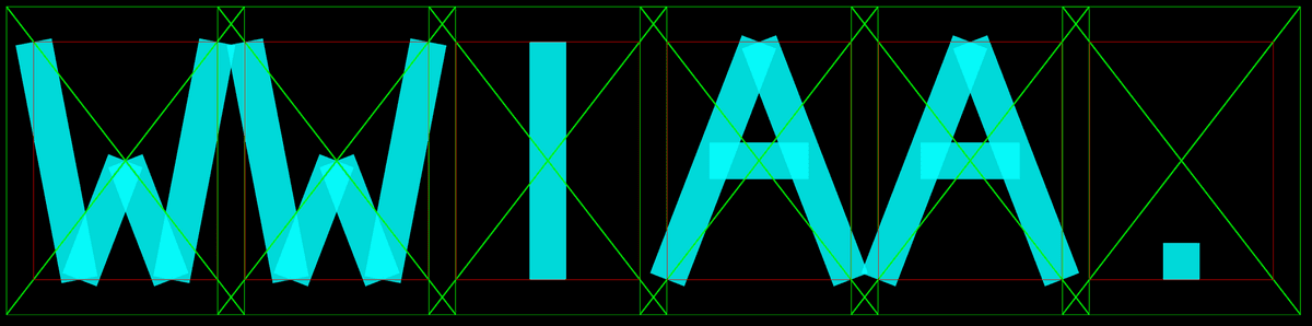 Test letters with regular spacing. Each character is written to a small staging canvas (outlined in green).